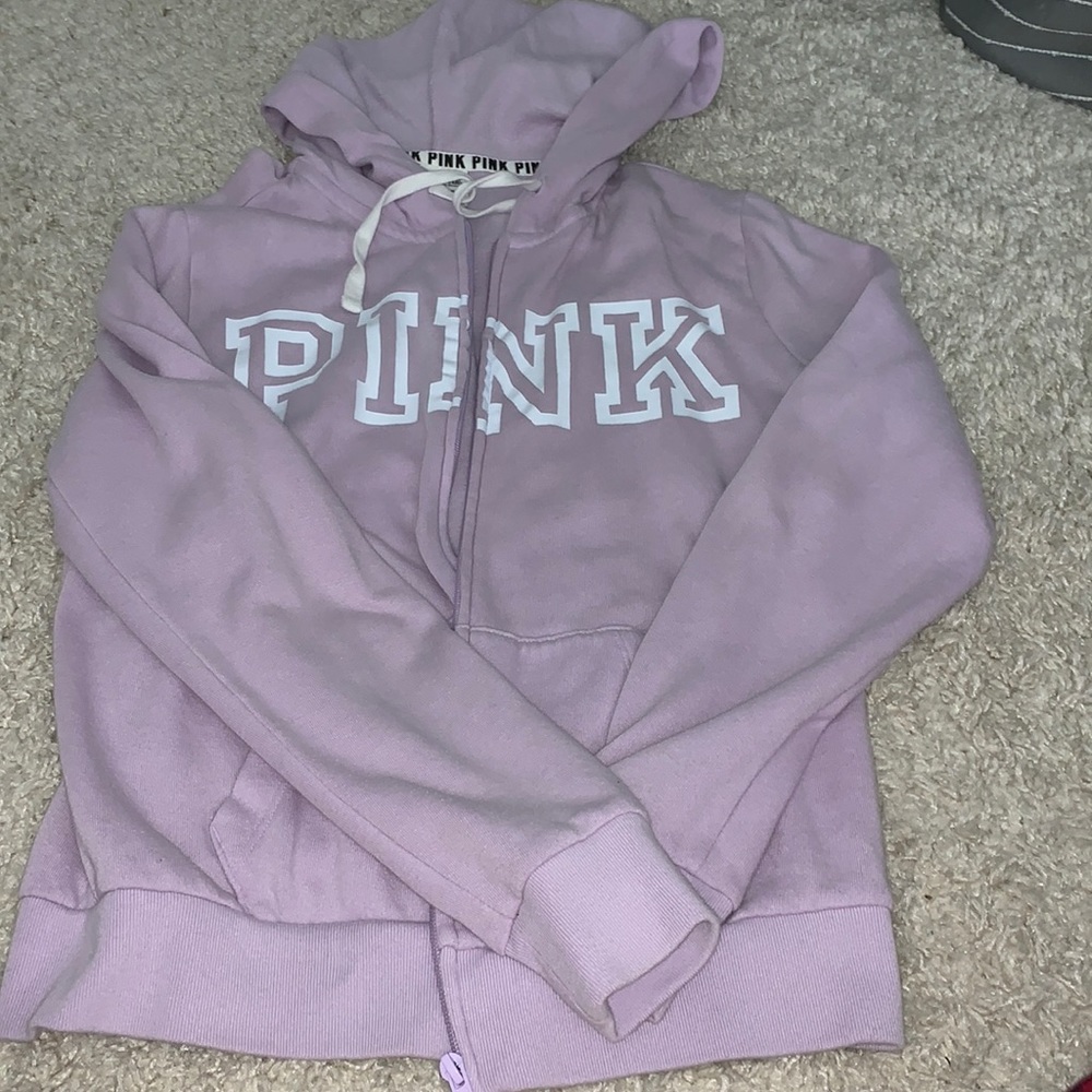 “pink” purple zip up hoodie